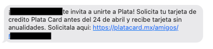Mensaje de texto SMS